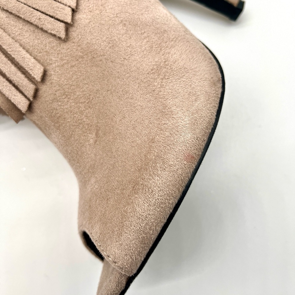 C Label 10 suede boots with open toe Sz 9 - Picture 9 of 11